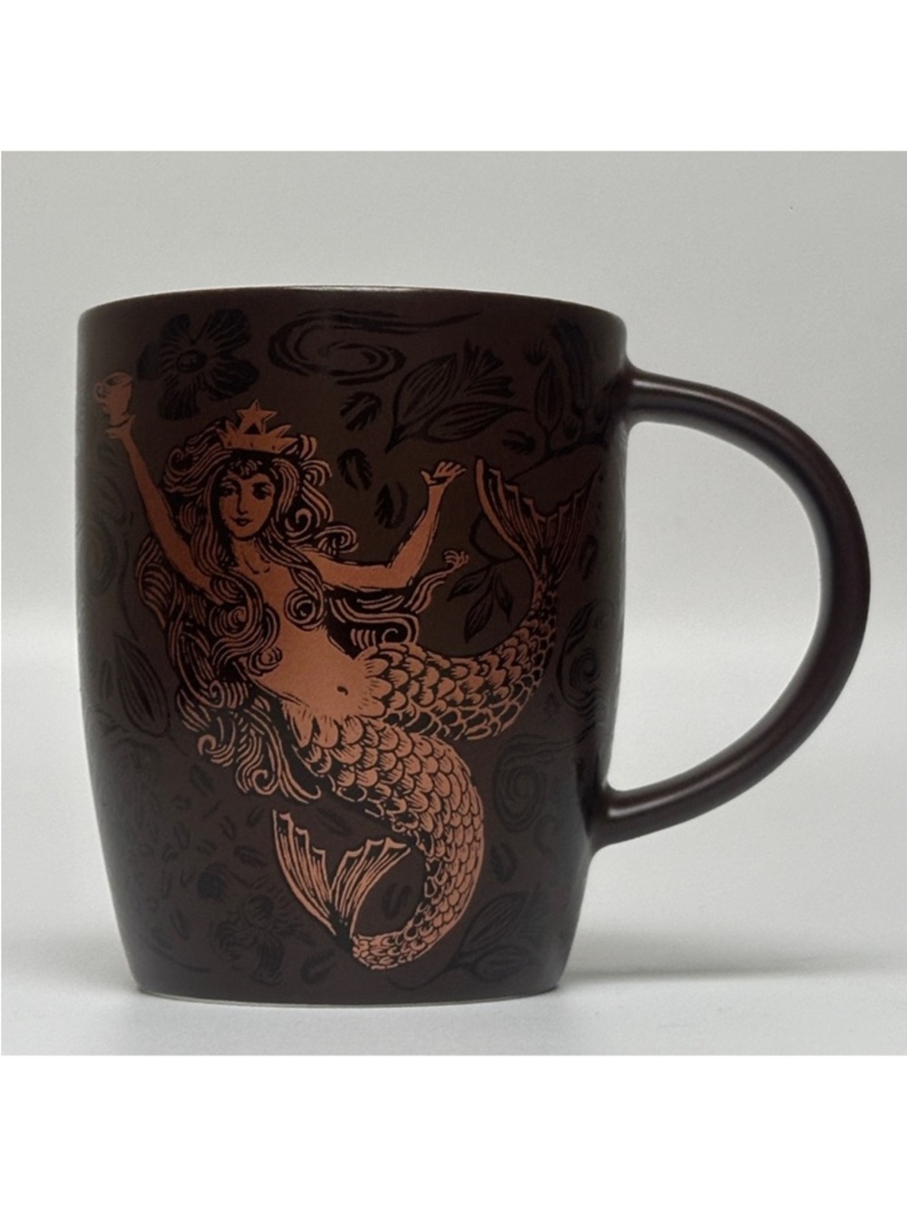 Starbucks Mermaid Siren Coffee Mug Brown 2011 Ceramic 12 oz